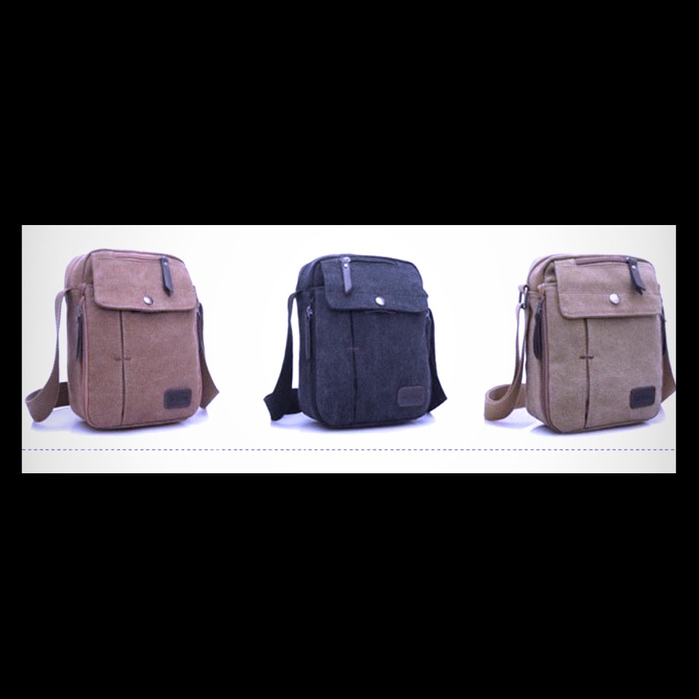 Small canvas messenger bag